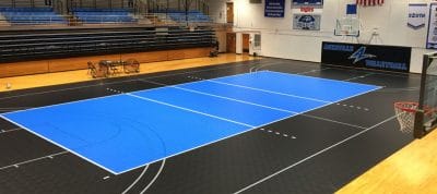 Indoor volleyball court